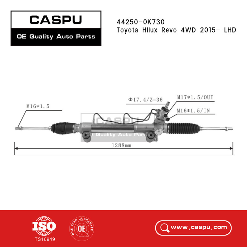 44250-0K730 Toyota Hilux REVO 4WD Steering Rack 2015- LHD