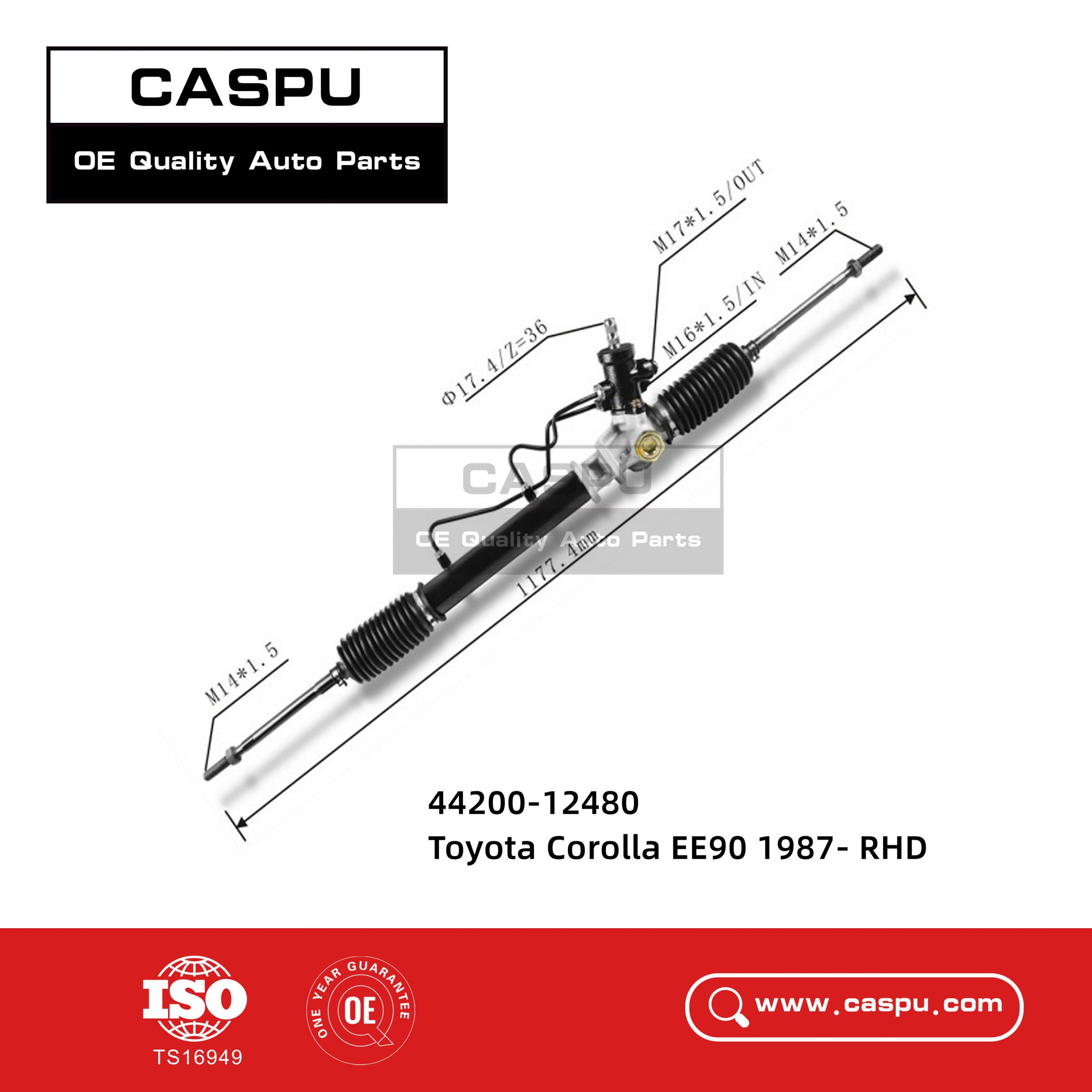 44250-12480 Steering Rack For Toyota Corolla EE90 1987- RHD