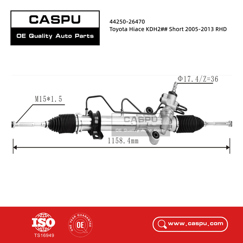 44250-26470 Toyota Hiace KDH200 2WD Narrow Body Steering Rack 2005-2013 RHD