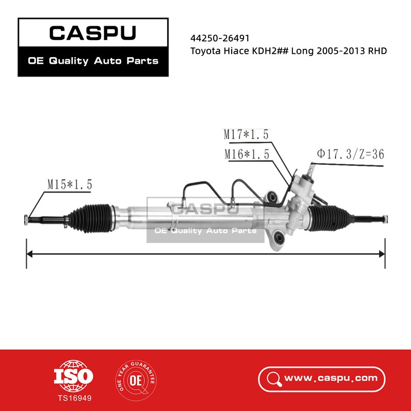 44250-26491 Toyota Hiace KDH200 Wide Body Steering Rack 2005-2013 RHD