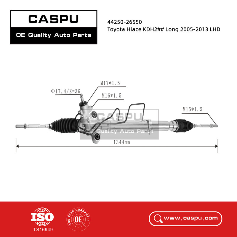 44250-26550 Toyota Hiace KDH2## Wide Body Steering Rack 2005- LHD