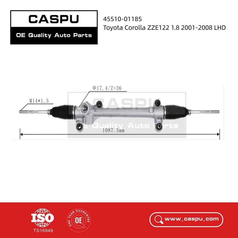 45510-01185 Steering Rack For Toyota Corolla ZZE122 1.8 2001-2008 LHD