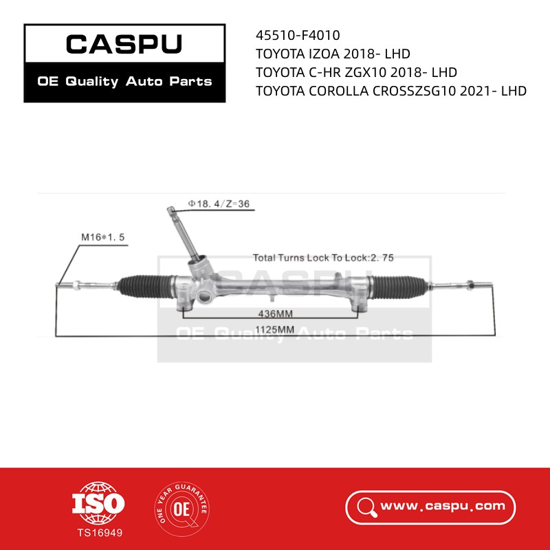 45510-F4010 Steering Rack For Toyota C-HR 2018- LHD