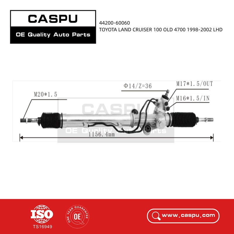 44200-60060 Steering Rack For Toyota Land Cruiser 100 Old Model  1998-2002 LHD