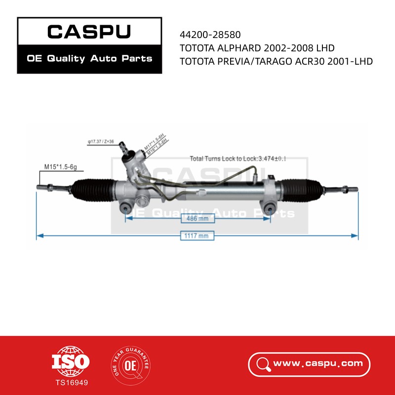 44200-28580 Steering Rack For TOYOTA ALPHARD/PREVIA/TARAGO 2001-2008 LHD