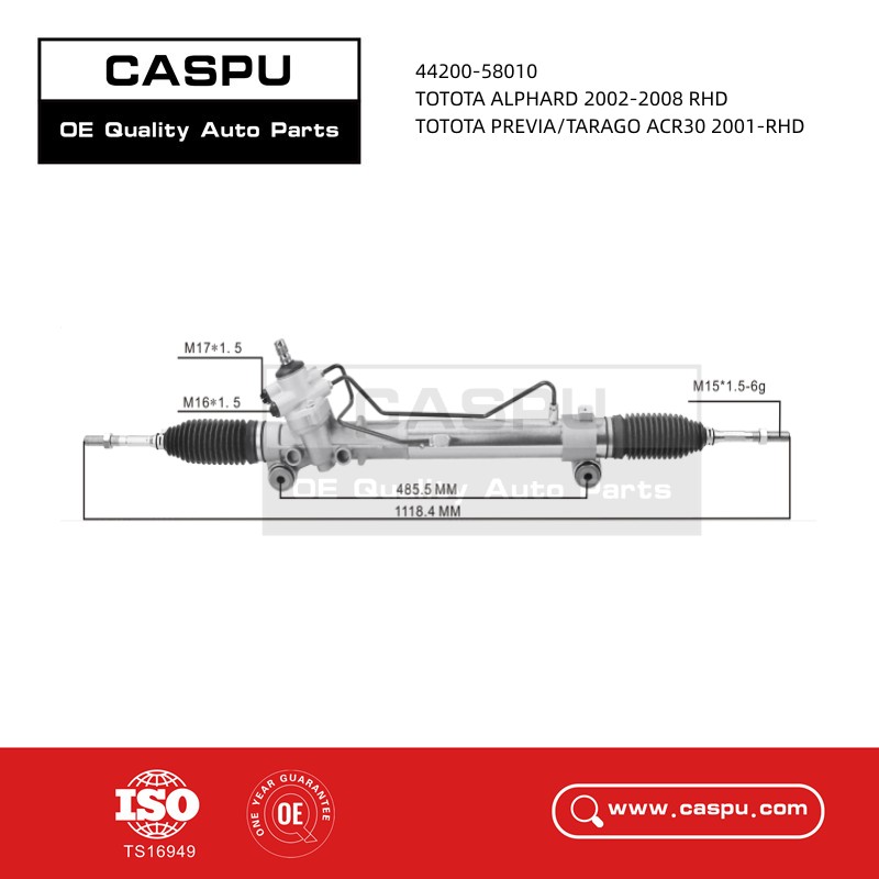 44200-58010 Steering Rack For TOTOTA ALPHARD/PREVIA/TARAGO ACR30 2001-2008 RHD