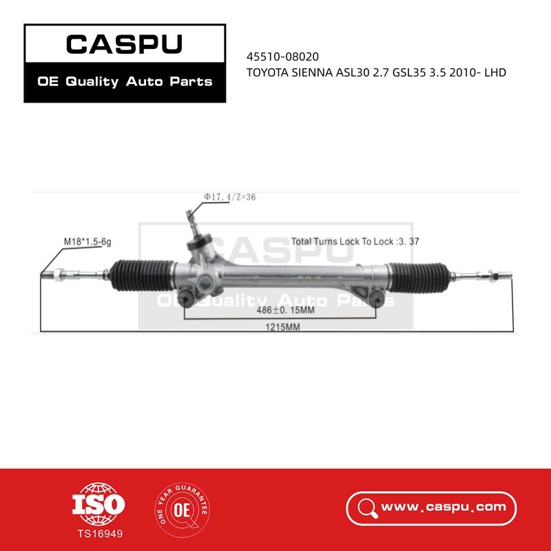 45510-08020 Steering Rack For TOYOTA SIENNA ASL30 2.7,GSL35 3.5 2010- LHD