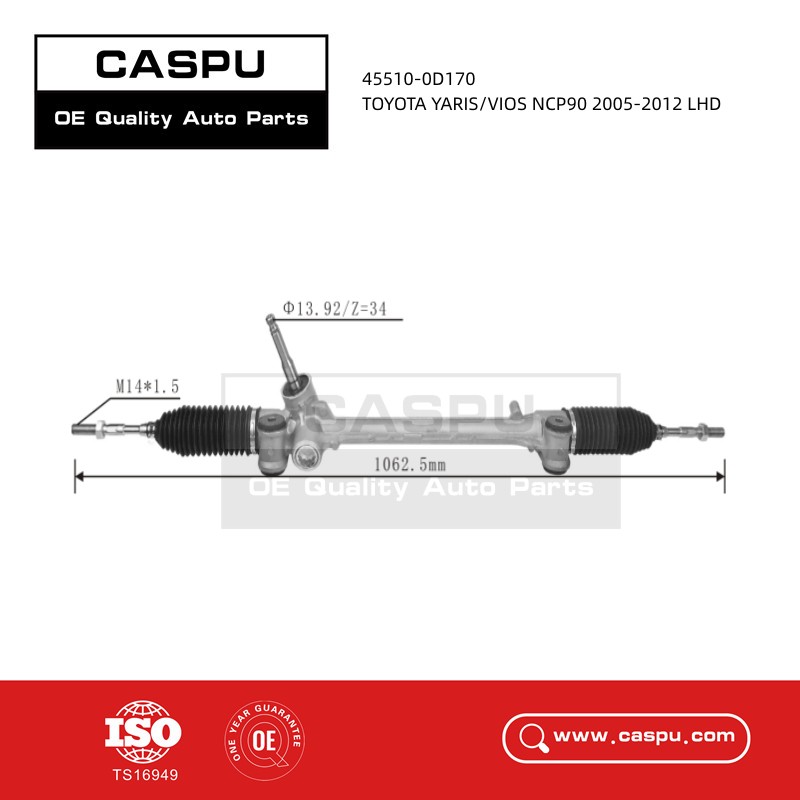 45510-0D170 Steering Rack For Toyota Yaris NCP90 2005-2012 LHD