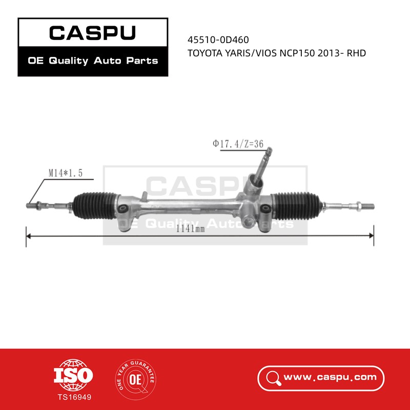 45510-0D460 Steering Rack For Toyota Yaris NCP150 2013- RHD