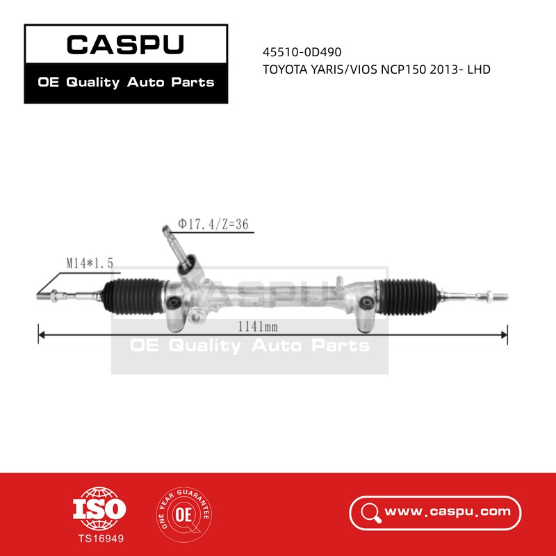 45510-0D490 Steering Rack For Toyota Yaris NCP150 2012- LHD