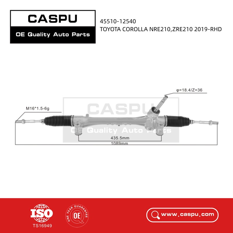 45510-12540 Steering Rack For Toyota Corolla NRE210 ZRE210  2019- RHD