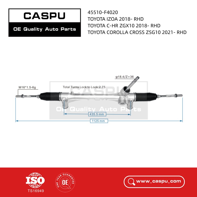 45510-F4020 Steering Rack For Toyota C-HR 2018- RHD