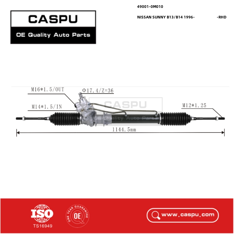 49001-0M010,490010M010,Steering Rack and Pinion RHD NISSAN SUNNY B13/B14,CASPU