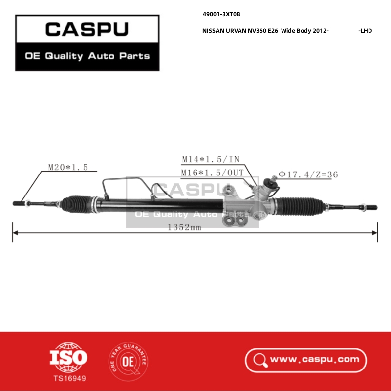 49001-3XT0B,490013XT0B,Rack And Pinion Steering Gear NISSAN URVAN NV350 E26  Wide Body,CASPU