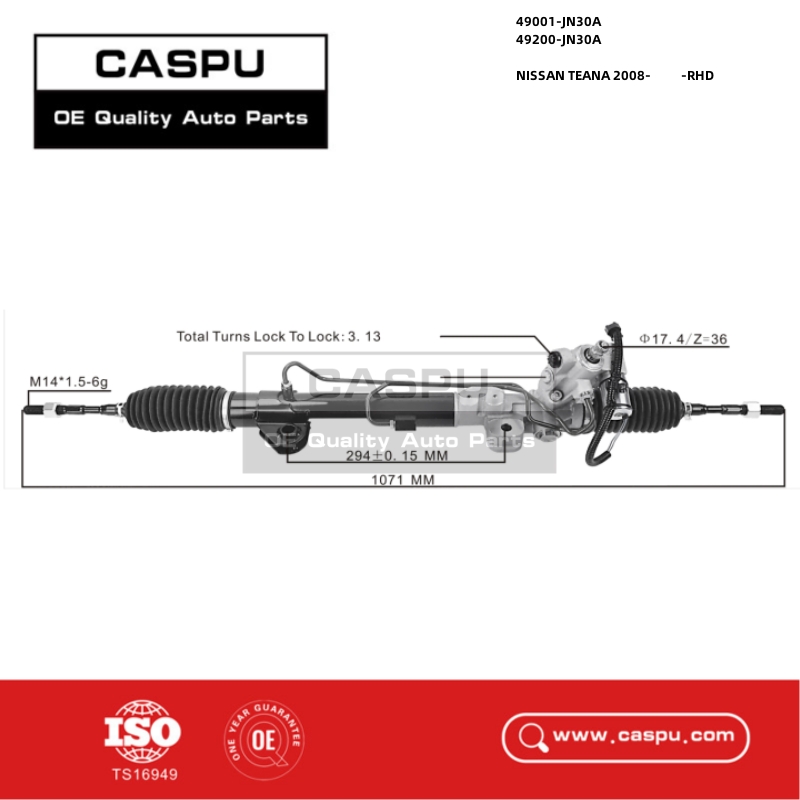 49001-JN30A,49200-JN30A,49001JN30A,49200JN30A,Rack and Pinion NISSAN TEANA RHD,Steering Gear Rack NISSAN TEANA RHD,CASPU