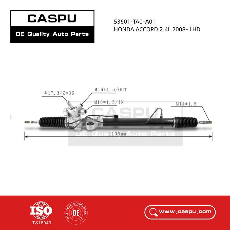 53601-TA0-A01 Steering Rack For HONDA ACCORD 2.4L 2008- LHD