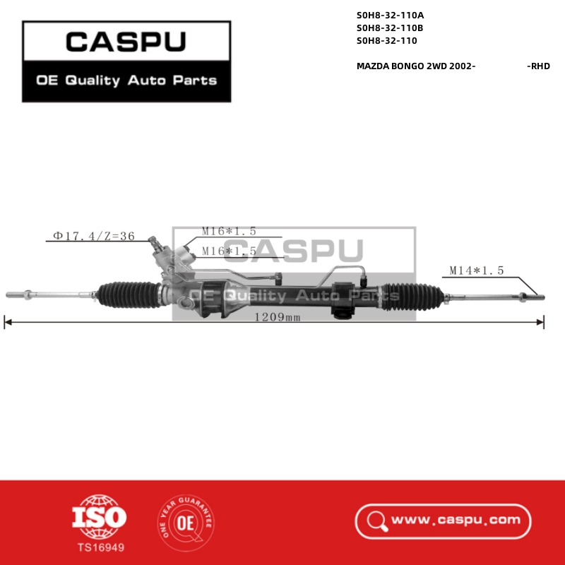 S0H8-32-110A,S0H8-32-110B,S0H8-32-110,S0H832110A,S0H832110B,S0H832110,Steering Rack and Pinion MAZDA BONGO 2WD RHD,rack and pinion gear MAZDA BONGO 2WD RHD ,CASPU