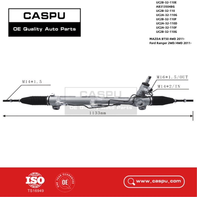 UC2B32110E,AB313504BG,UC2B32110,UC2A32110G,UC2B32110F,UC2A32110D,UC2A32110F,UC2B32110G,steering rack and pinion MAZDA BT50 4WD, Steering Gear Ford Ranger 2WD/4WD,CASPU