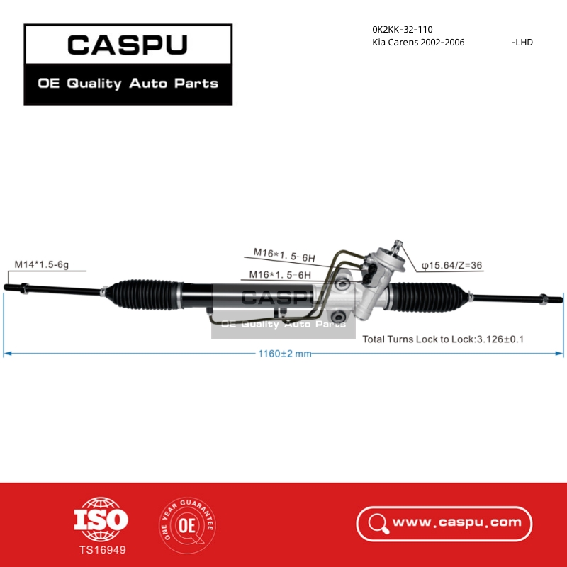 0K2KK-32-110,Steering rack for Kia Carens 2002-2006