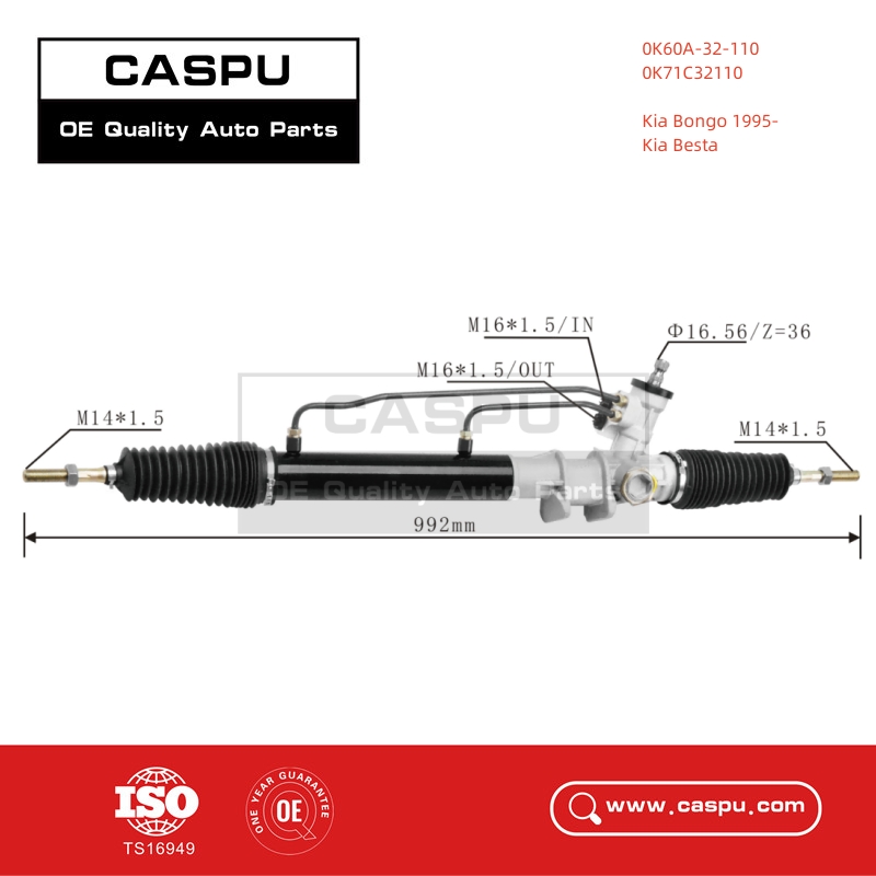 0K60A-32-110,0K71C32110,0K60A32110,Kia Bongo 1995,Kia Besta,Steering rack,rack and pinion for KIA,LHD,CASPU