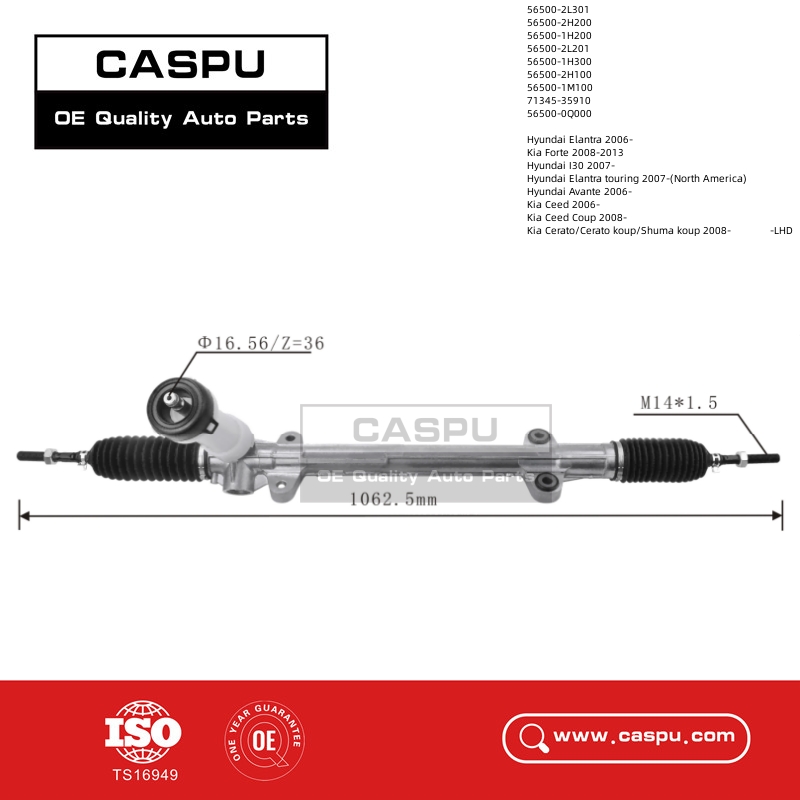 56500-2L301,56500-2H200,56500-1H200,56500-2L201,56500-1H300,56500-2H100,56500-1M100,71345-35910,56500-0Q000,Steering rack for Hyundai Kia