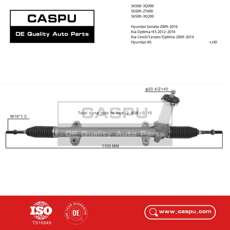 56500-3Q000,56500-2T600,565003Q200,steering rack for Hyundai Sonata 2009,Kia Optima k5