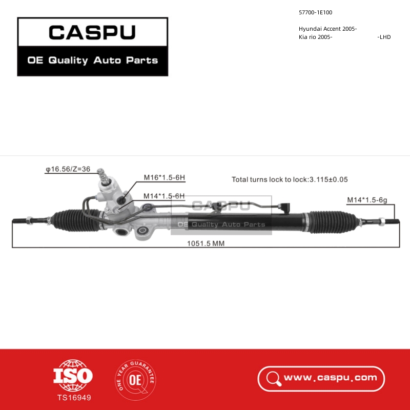 57700-1E100,steering rack for Hyundai Accent 2005-,Kia rio 2005-