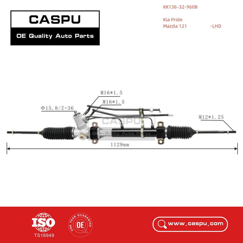 KK136-32-960B,KK13632960B,Steering rack,rack and pinion for KIA,Steering gear ,Kia Pride,Mazda 121,CASPU