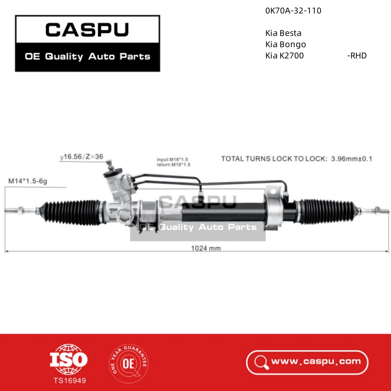 0K70A-32-110,steering rack for Kia Besta,steering gear for Kia Bongo,rack and pinion forKia K2700,CASPU