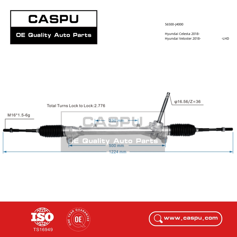 56500-J4000,steering rack for Hyundai Celesta 2018-,Hyundai Veloster 2018-