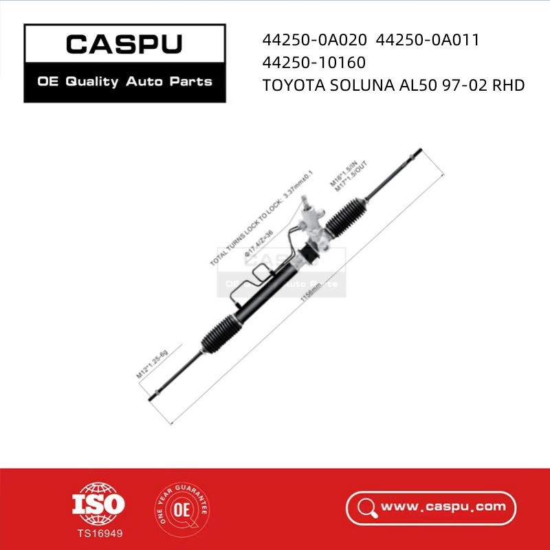 44250-0A020,  44250-0A011, 44250-10160, Steering Rack For TOYOTA SOLUNA AL50 97-02 RHD